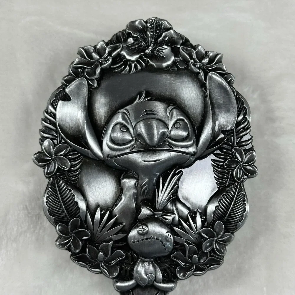 NEW Loungefly‎ Disney Lilo & Stitch Metal Hair Brush Silver Gothic Hawaiian Rare